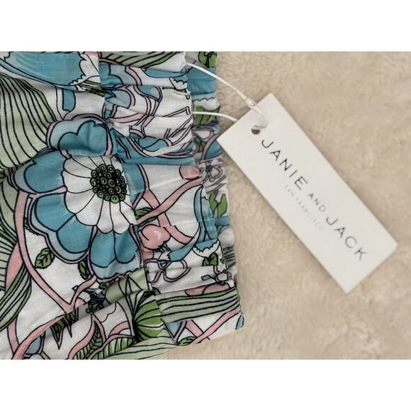 NWT Janie & Jack White Lined Ruffle Top & Floral Ruffle Hem Short Set - Size 2T - Picture 13 of 16